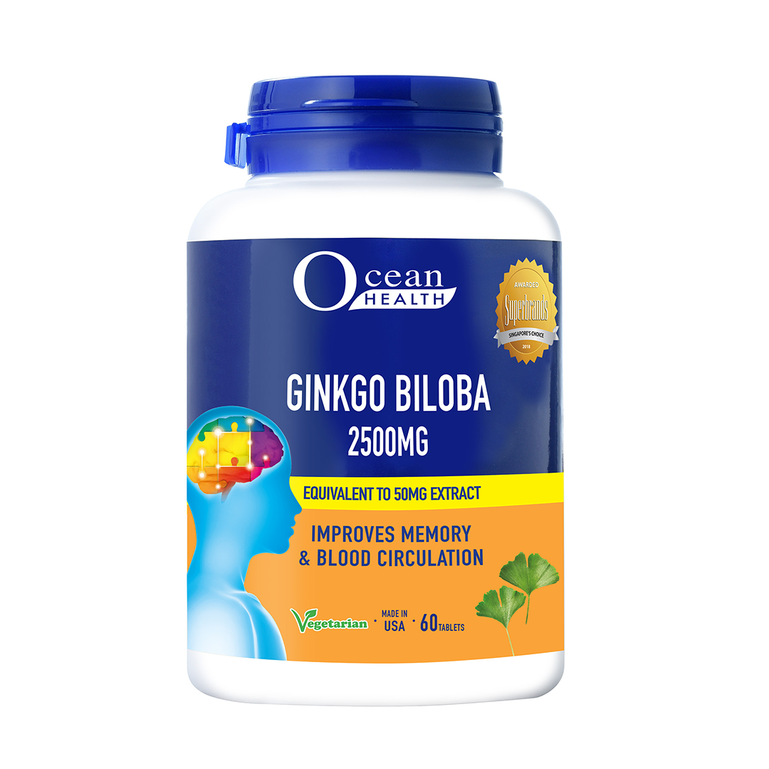 Ocean Health Ginkgo Biloba 2500mg Tablets 60s