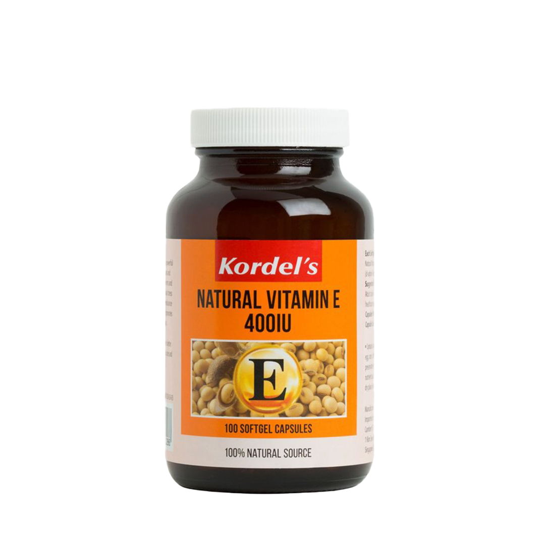 Kordel's Natural Vitamin E 400 IU 100 softgels x 2