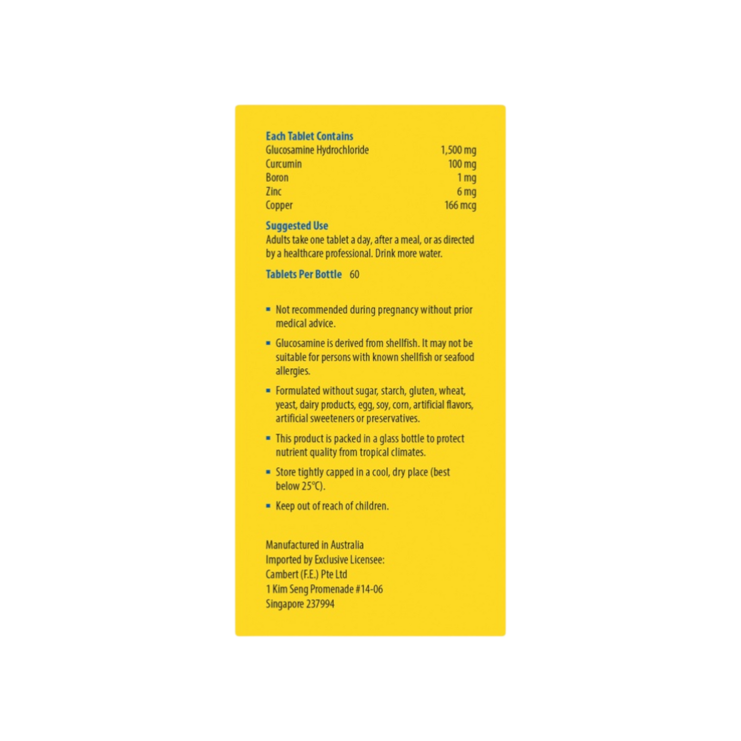 Kordel's Glucosarmine 1500 + Curcumin 60 tablets