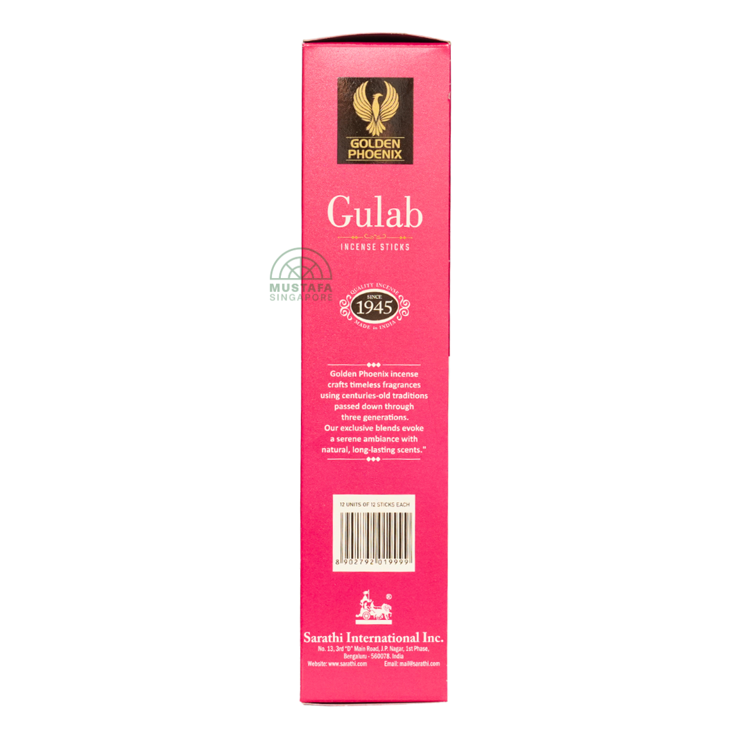 Golden Phoenix Gulab Incense Sticks 12-in-1