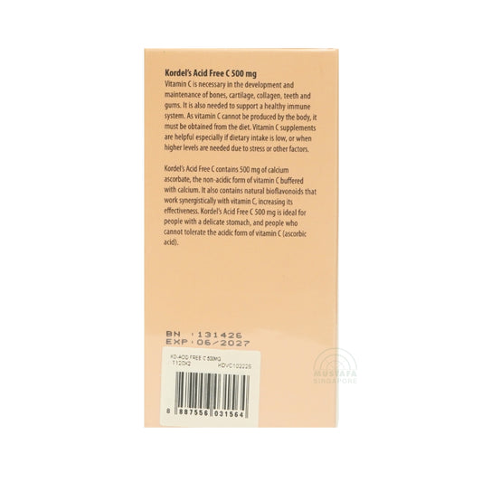 Kordel's Acid Free C 500mg 120 tablets Kordel's Acid Free C 500mg 120 tablets