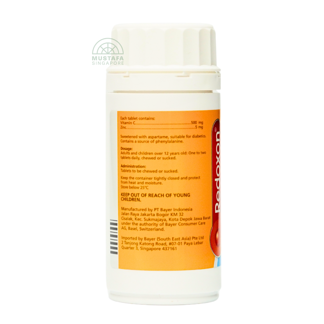 Redoxon Orange Vitamin C and Zinc Double Action 60 Chewable Tablets