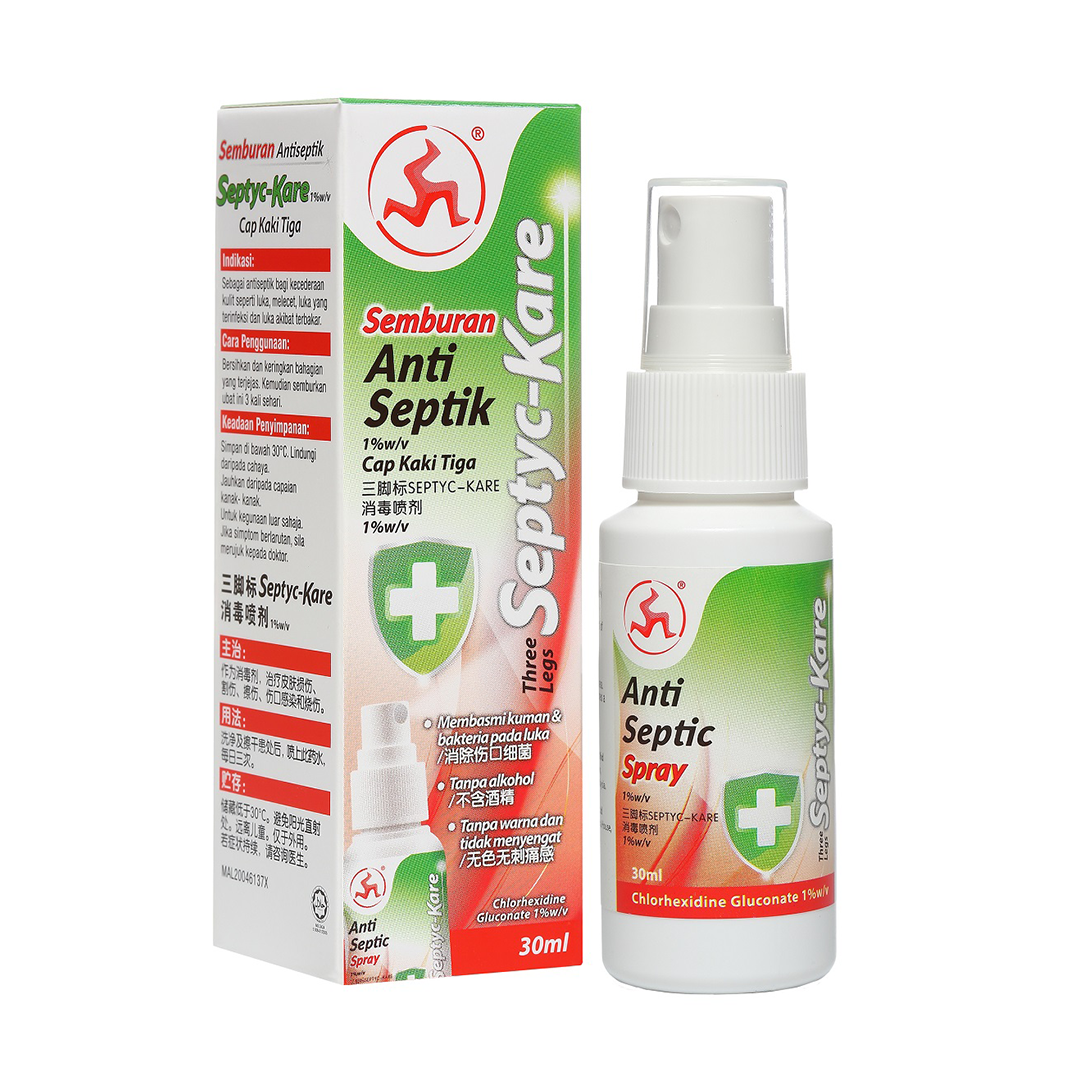 Three Legs Septyc-Kare Anti Septic Spray 30ml