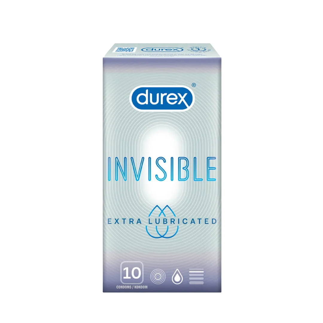 Durex Condom Invisible Extra Lubricated 10s