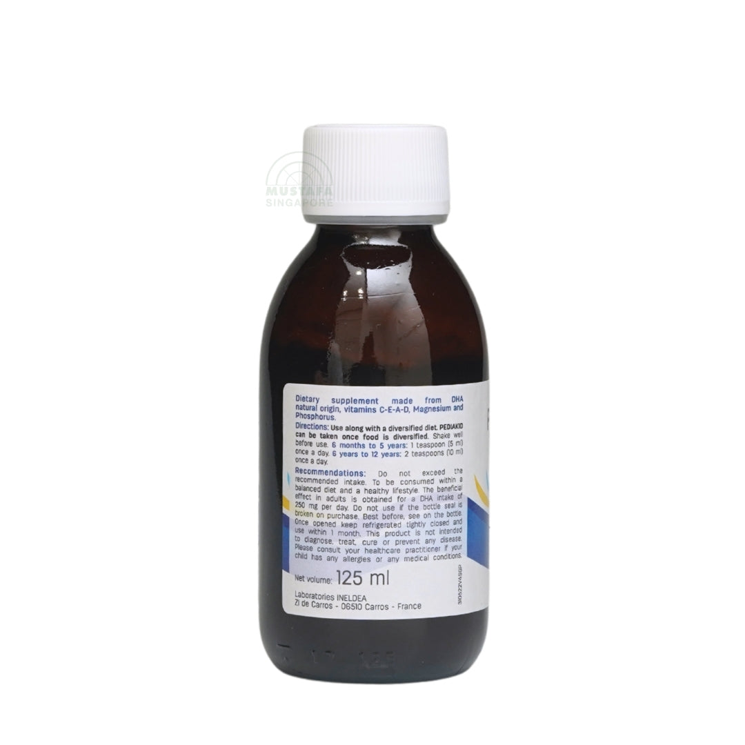 PEDIAKID Omega 3 Lemon Cola Flavor 125ml syrup