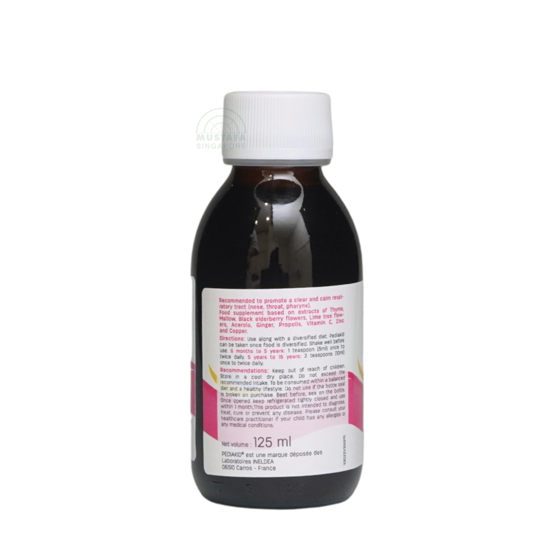 PEDIAKID Nose & Throat 125ml Honey Lemon Flavour Syrup