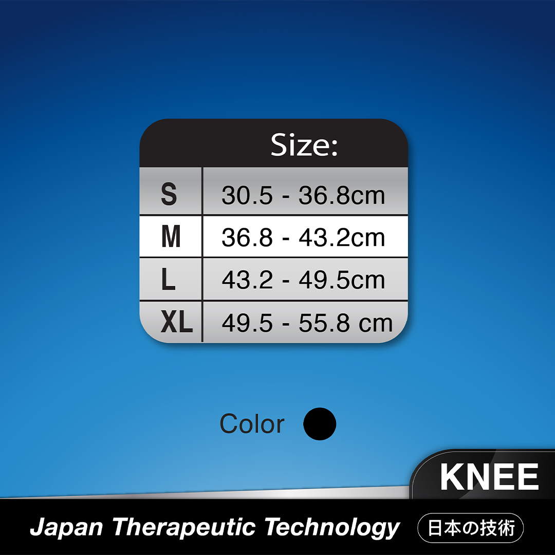 Ebene Bio-Ray Metal Support Knee Guard M (Black)