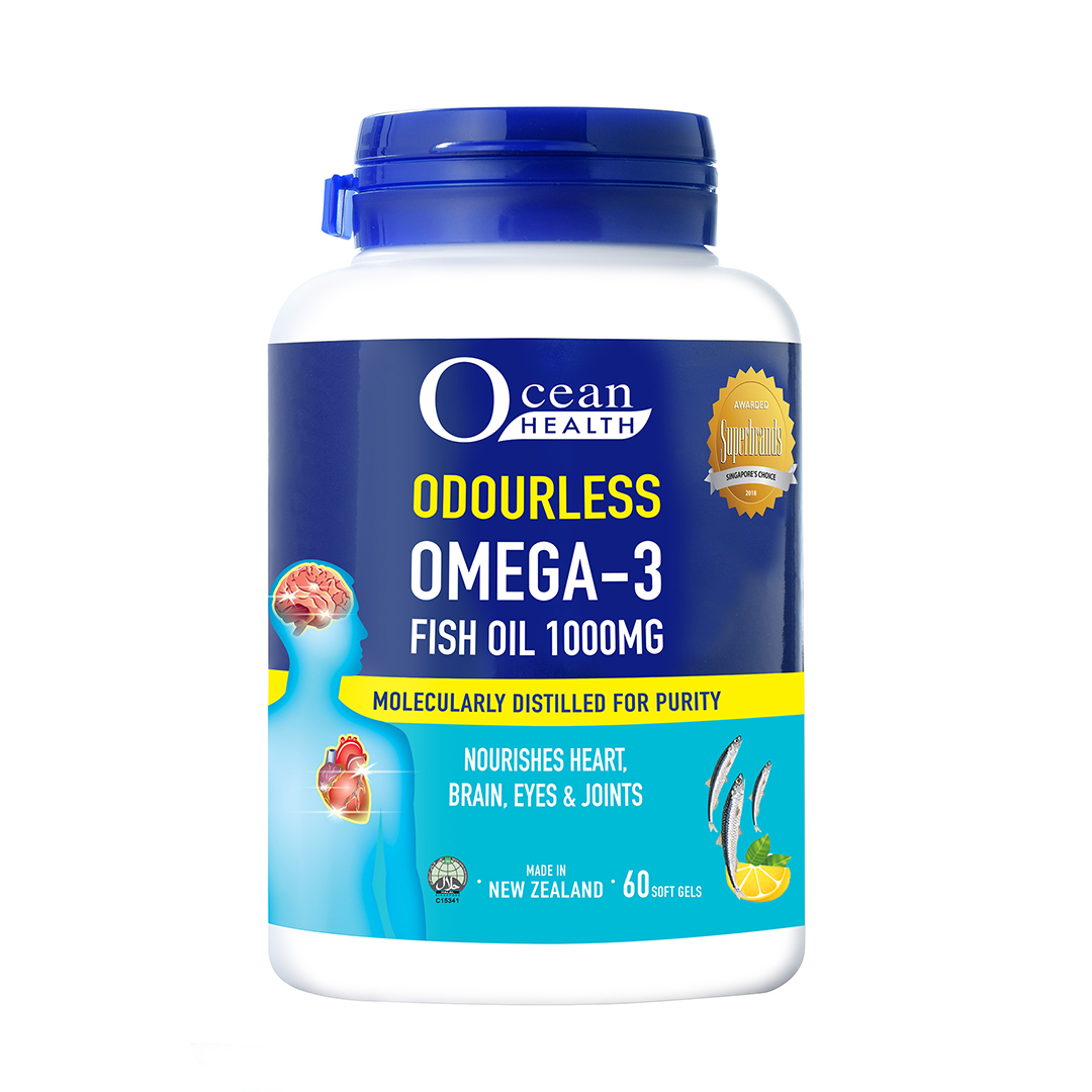 Ocean Health Odourless Omega 3 Fish Oil 1000mg Softgels 60s