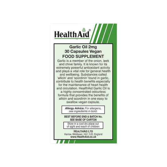 HealthAid Mega Garlic Oil 2mg Caps 60s HealthAid Mega Garlic Oil 2mg Caps 60s