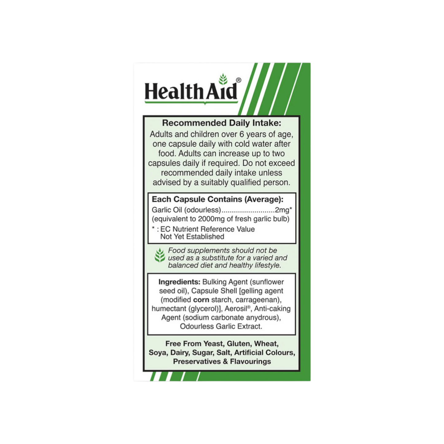 HealthAid Mega Garlic Oil 2mg Caps 60s