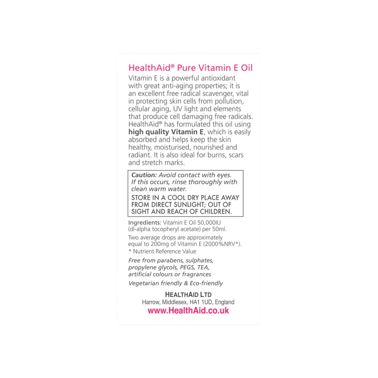 HealthAid Vitamin E Oil 50ml