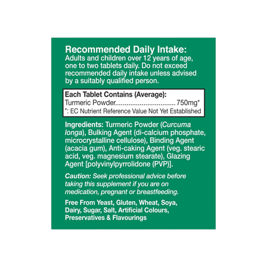 HealthAid Turmeric 750mg Tablets 60s HealthAid Turmeric 750mg Tablets 60s