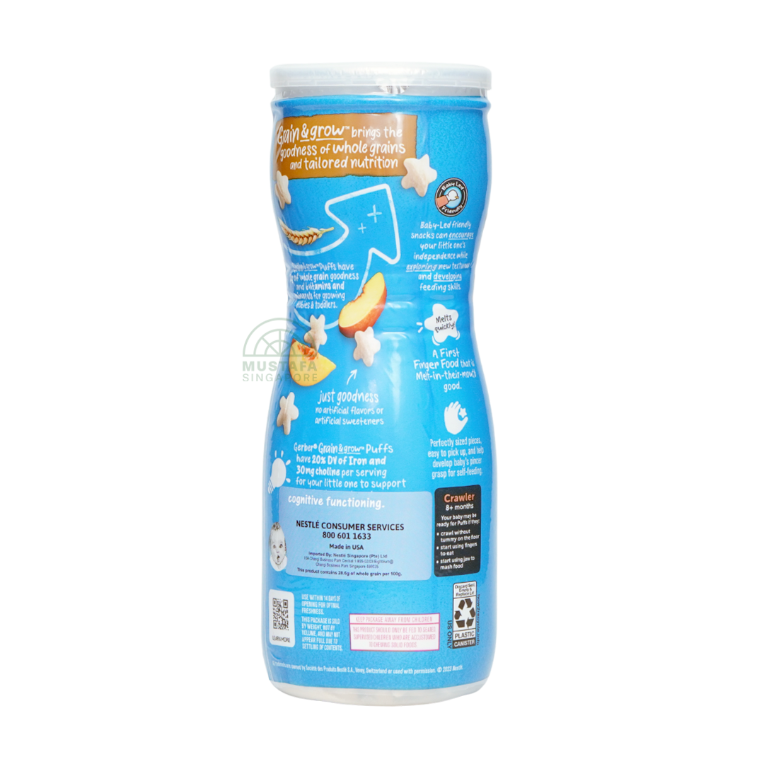 Gerber Snacks for Baby Grain & Grow Puffs Peach 42g