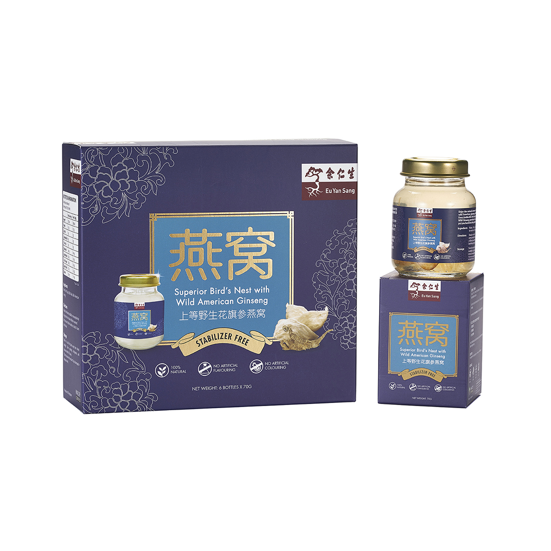 Eu Yan Sang Superior Bird's Nest with Wild American Ginseng 70g x 6s