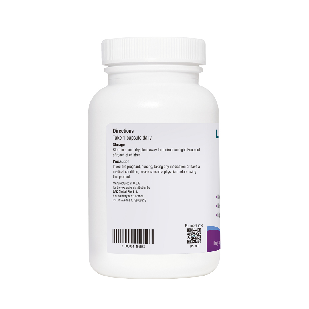 LAC L-Glutathione Antioxidant Support 500mg x 60 Capsules