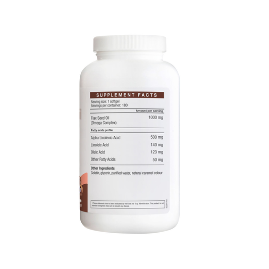 LAC Flax Seed Oil Omega Support 1000mg x 180 Capsules LAC Flax Seed Oil Omega Support 1000mg x 180 Capsules