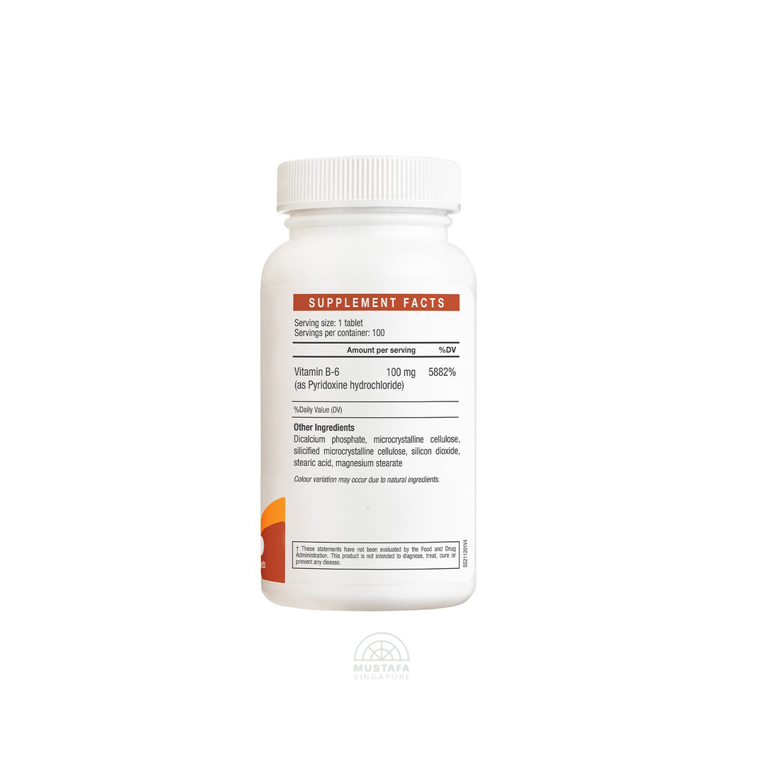 LAC Vitamin B6 Energy Support 100mg x 100 Capsules