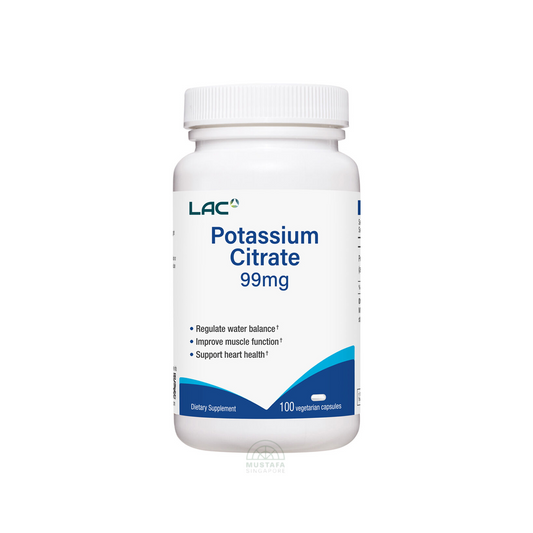 LAC Potassium Citrate Electrolyte Support 99mg x 100 Capsules LAC Potassium Citrate Electrolyte Support 99mg x 100 Capsules
