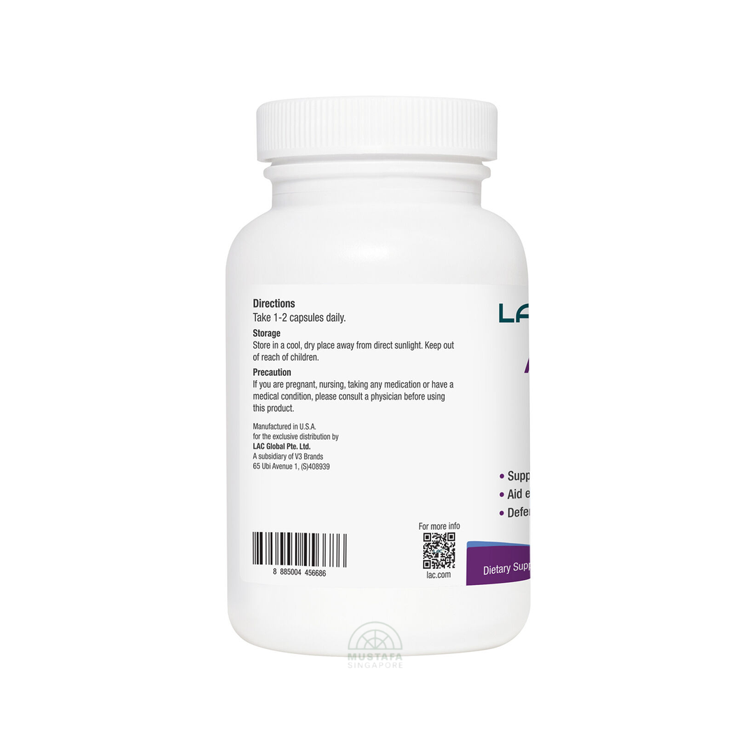 LAC Alpha Lipoic Acid Antioxidant Support 300mg x 60 Capsules