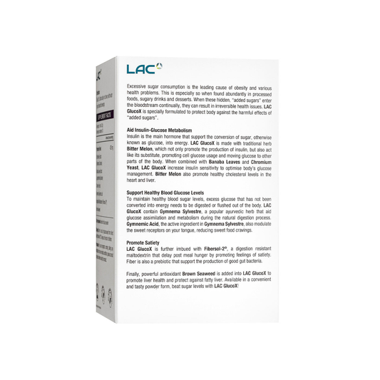 LAC GlucoX Blood Sugar Support Powder 2.5g x 30 Sticks LAC GlucoX Blood Sugar Support Powder 2.5g x 30 Sticks