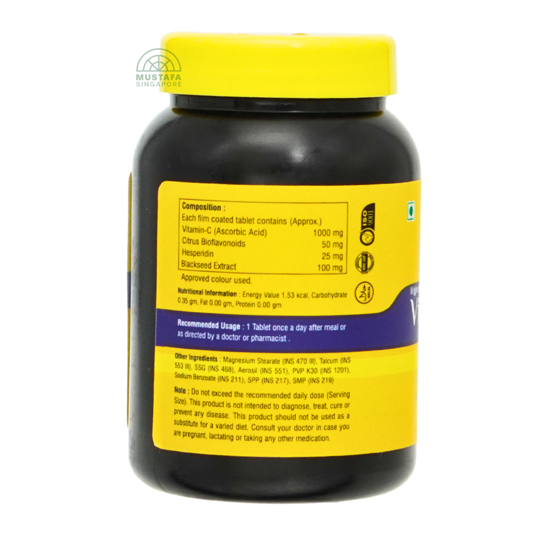 Dr Tahir High Strength Vitamin C 1000mg with Blackseed 60 capsules