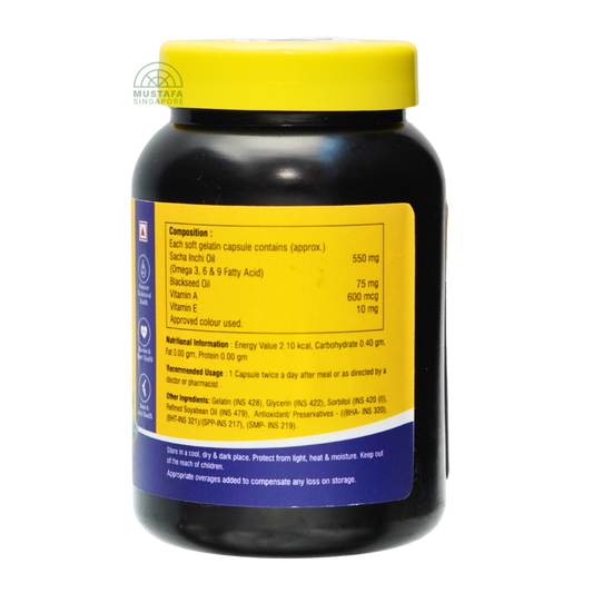 Dr Tahir Sacha Inchi Oil with Blackseed 60 capsules Dr Tahir Sacha Inchi Oil with Blackseed 60 capsules