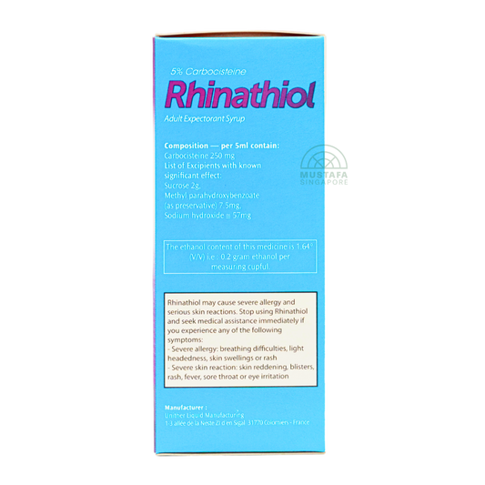 Rhinathiol Non Drowsy Cough Formula Adult Expectorant Syrup 125ml Rhinathiol Non Drowsy Cough Formula Adult Expectorant Syrup 125ml