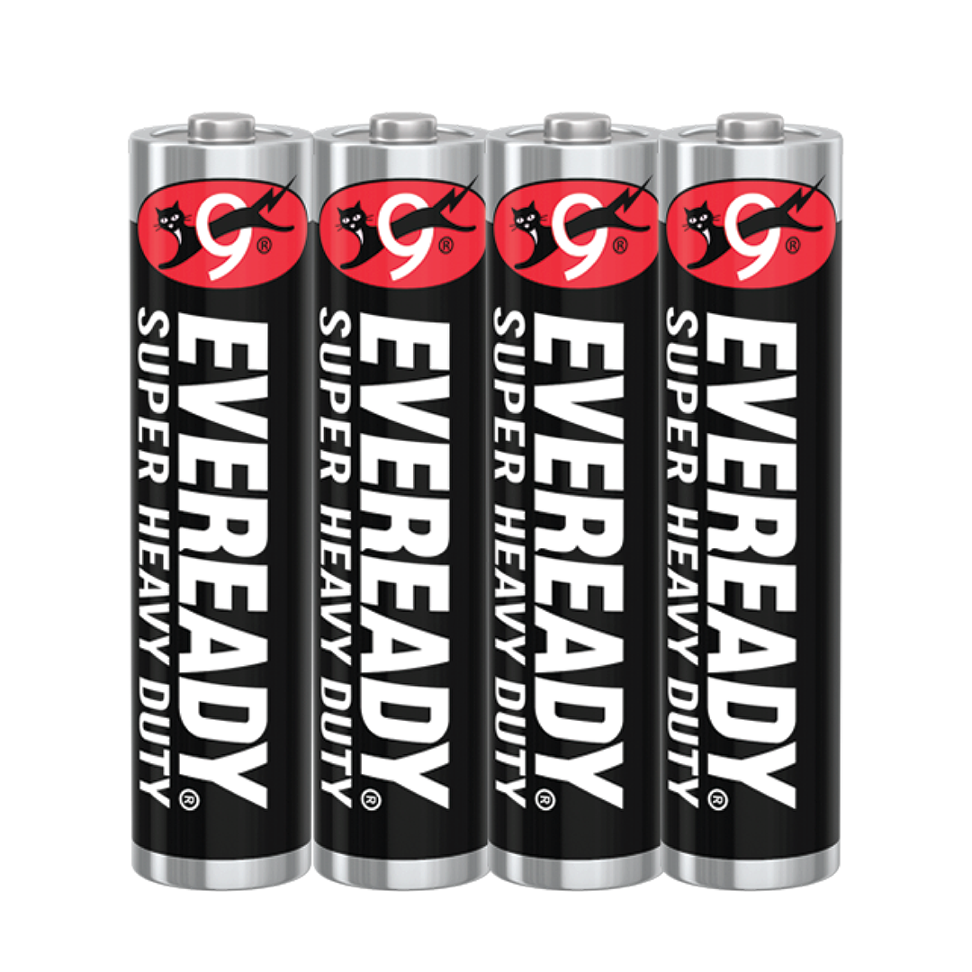 Eveready AAA Batteries Black x 4