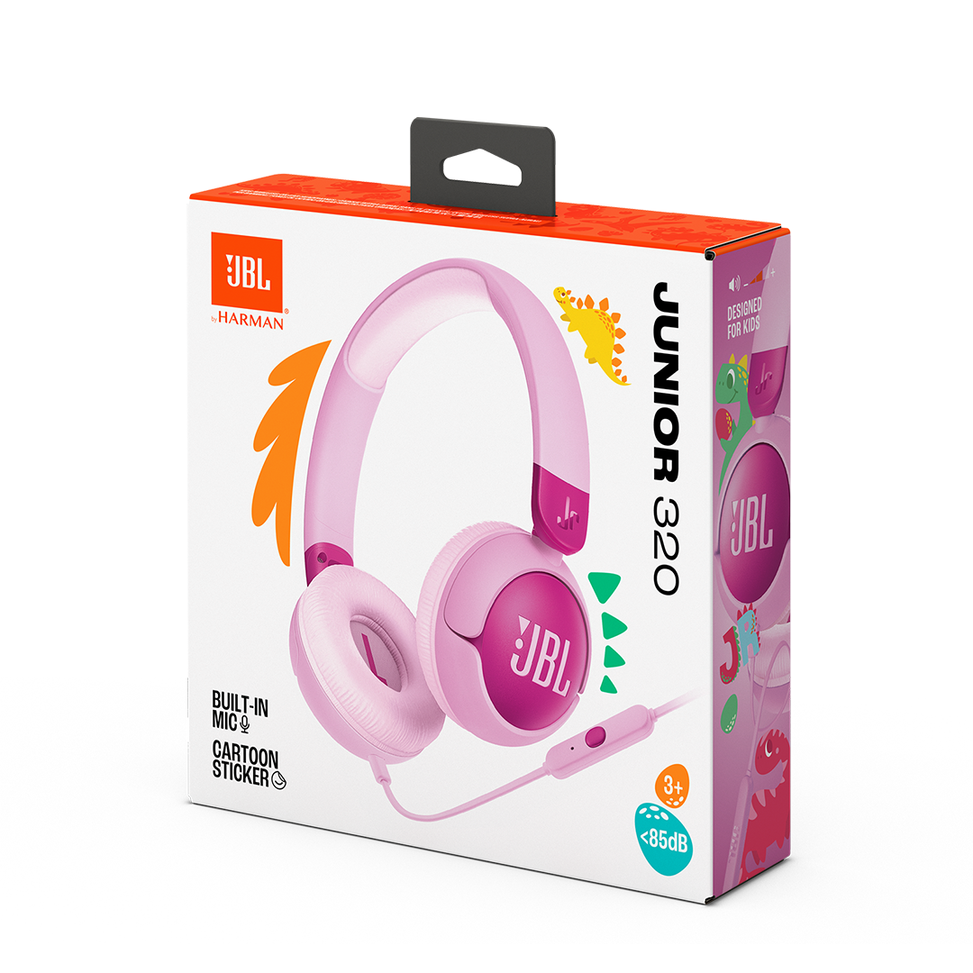 JBL Junior 320 On Ear Headphones (Pink)
