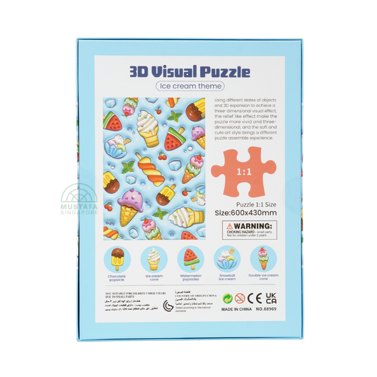 PlayfulMario 3D Visual Puzzle Ice Cream Theme 120 Pieces PlayfulMario 3D Visual Puzzle Ice Cream Theme 120 Pieces