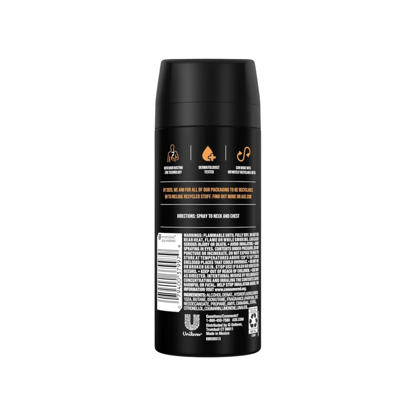 Axe 48h Non Stop Fresh with Odour Protection Dark Temptation Deodorant Body Spray Chocolate 150ml