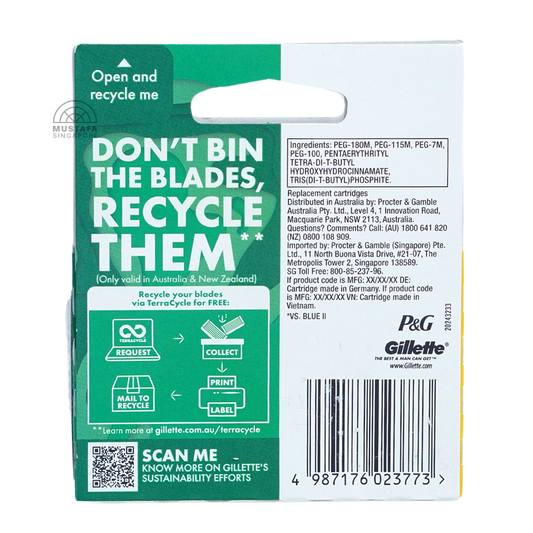 Gillette Proshield 5 (Razor Blade Refill 4s)