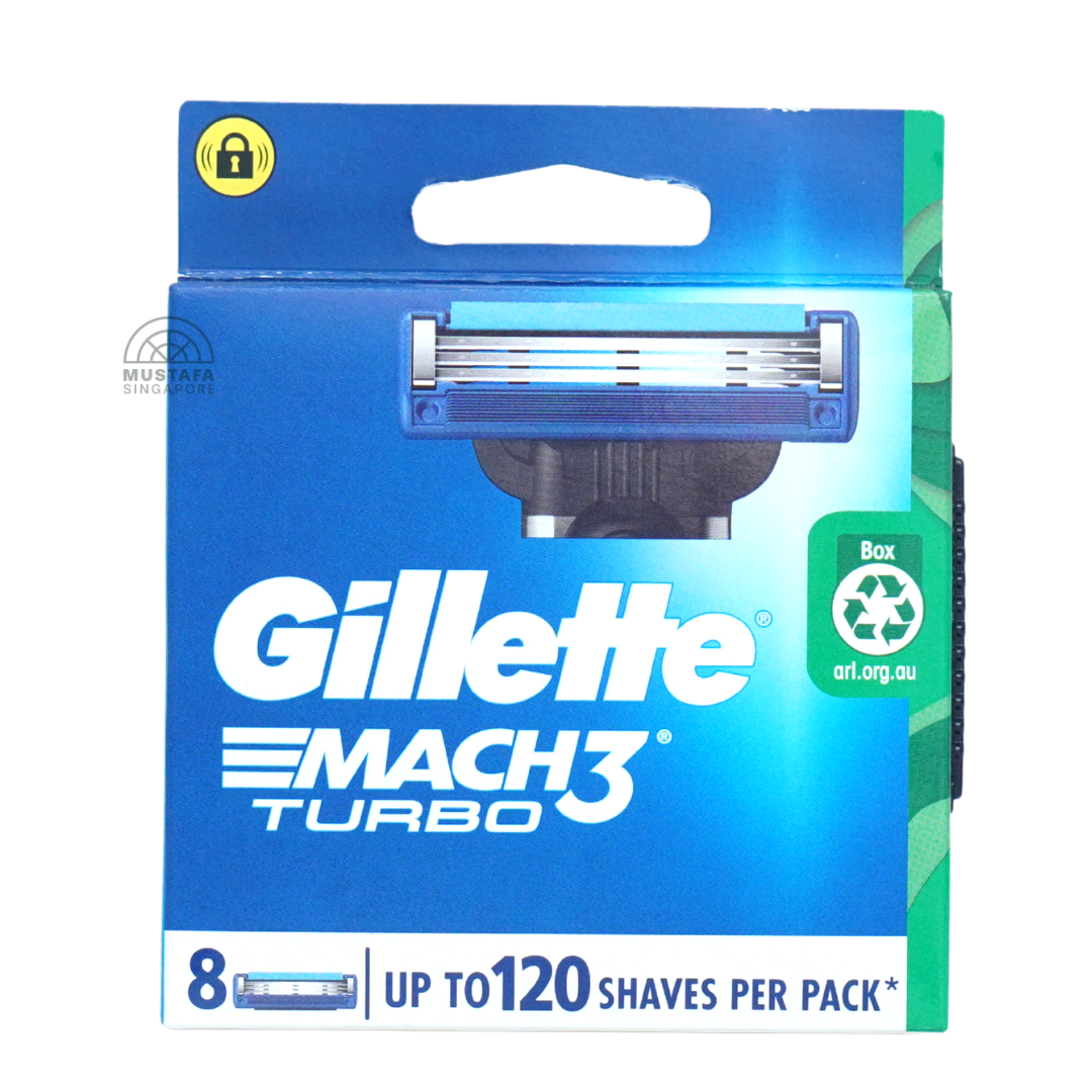 Gillette Mach 3 Turbo 3D (Razor Blade Refill 8s)