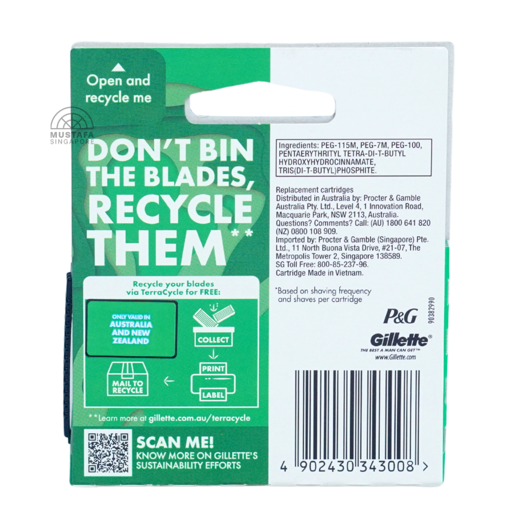 Gillette Mach 3 Sensitive (Razor Blade Refill 4s)