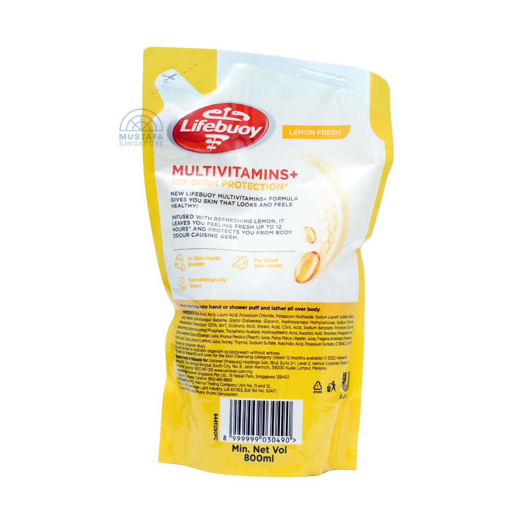 Lifebuoy Body Wash Lemon Fresh Refill Classic 800ml