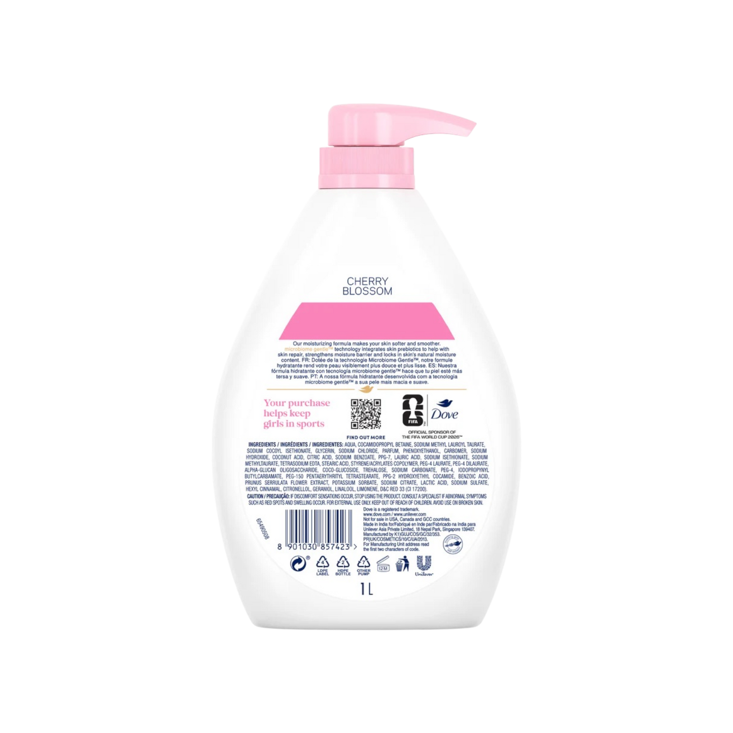 Dove FIFA Special Edition Cherry Blossom Body Wash 1L