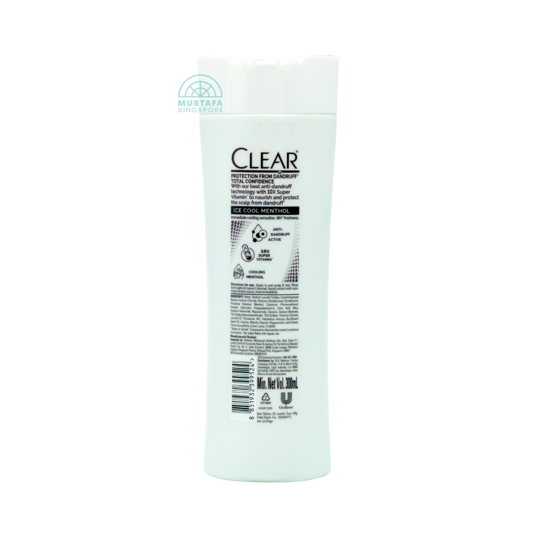 Clear Shampoo Ice Cool Menthol 300ml