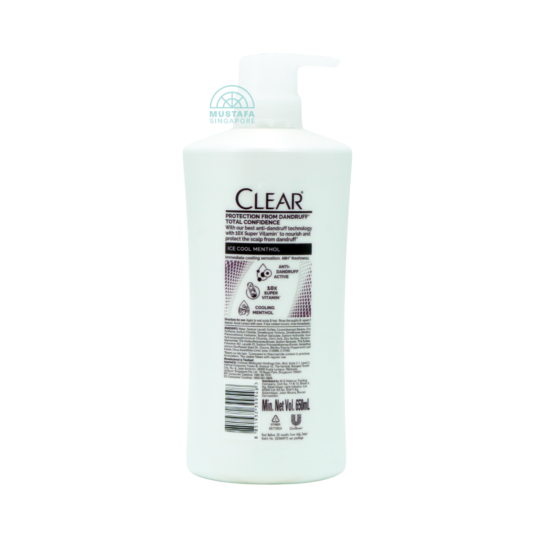 Clear Shampoo Ice Cool Menthol 650ml