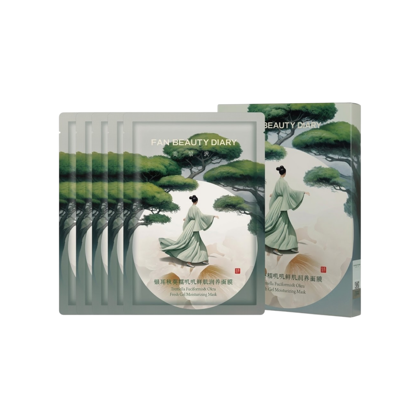 Fan Beauty Diary Tremella Fuciformis & Okra Fresh Gel Moisturizing Mask 35ml x 5s