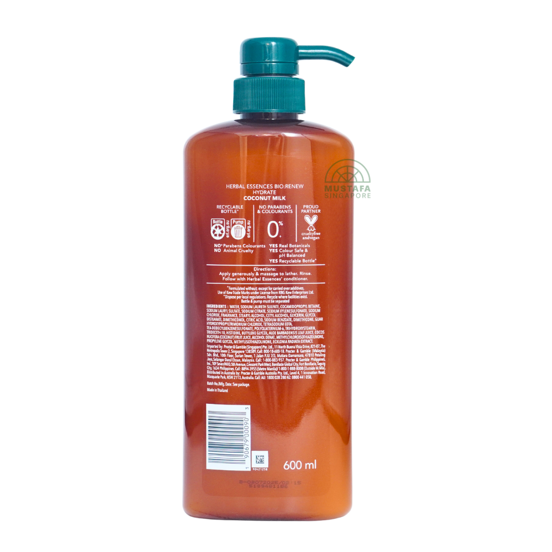 Herbal Essence Shampoo HYDRATE Coconut Milk 600ml