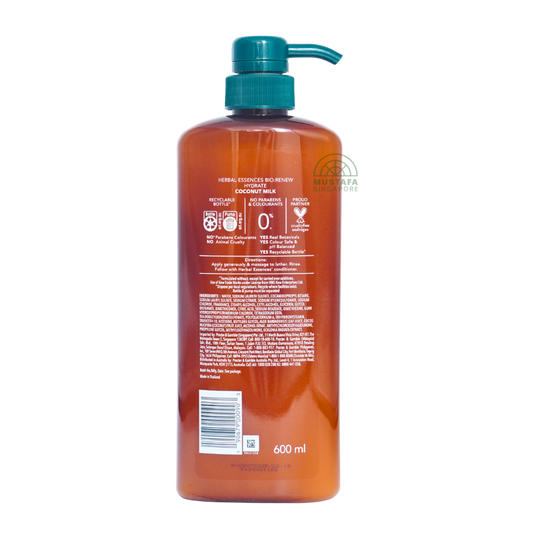 Herbal Essence Shampoo HYDRATE Coconut Milk 600ml