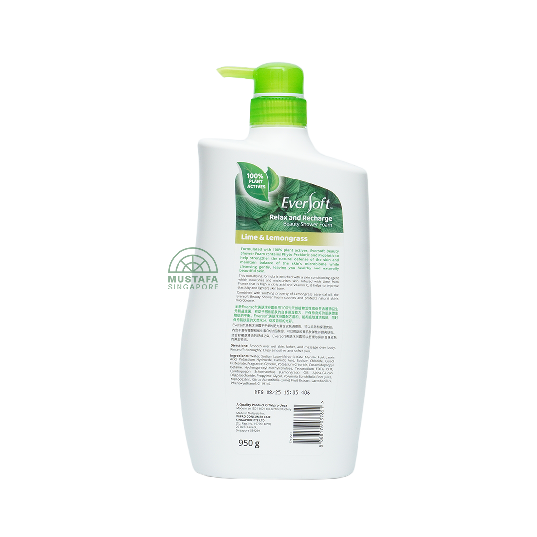 Eversoft Shower Foam Lime & Lemongrass 950ml