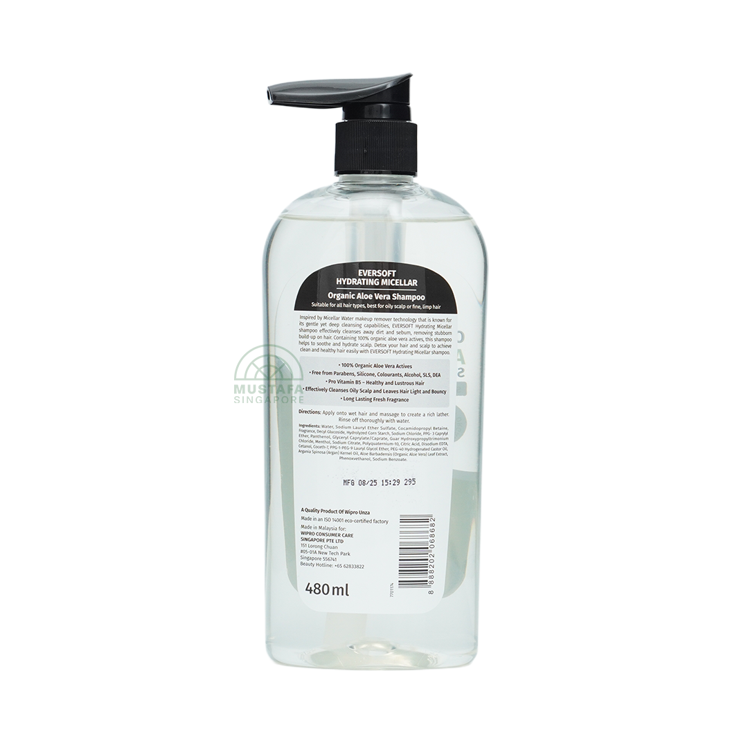 Eversoft Organic Shampoo Aloe Vera 480ml