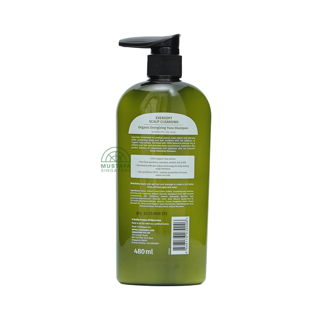 Eversoft Organic Shampoo Energizing Yuzu 480ml