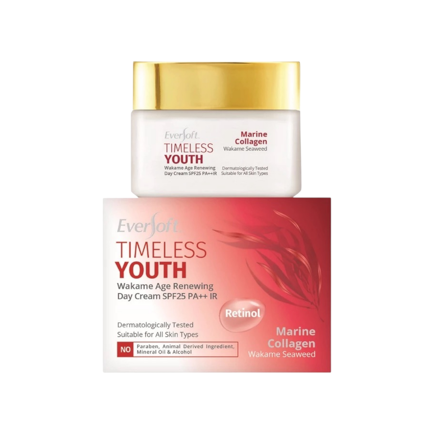 Eversoft Timeless Youth Wakame Age Renewing Day Cream SPF 37 Pa+++ 40g