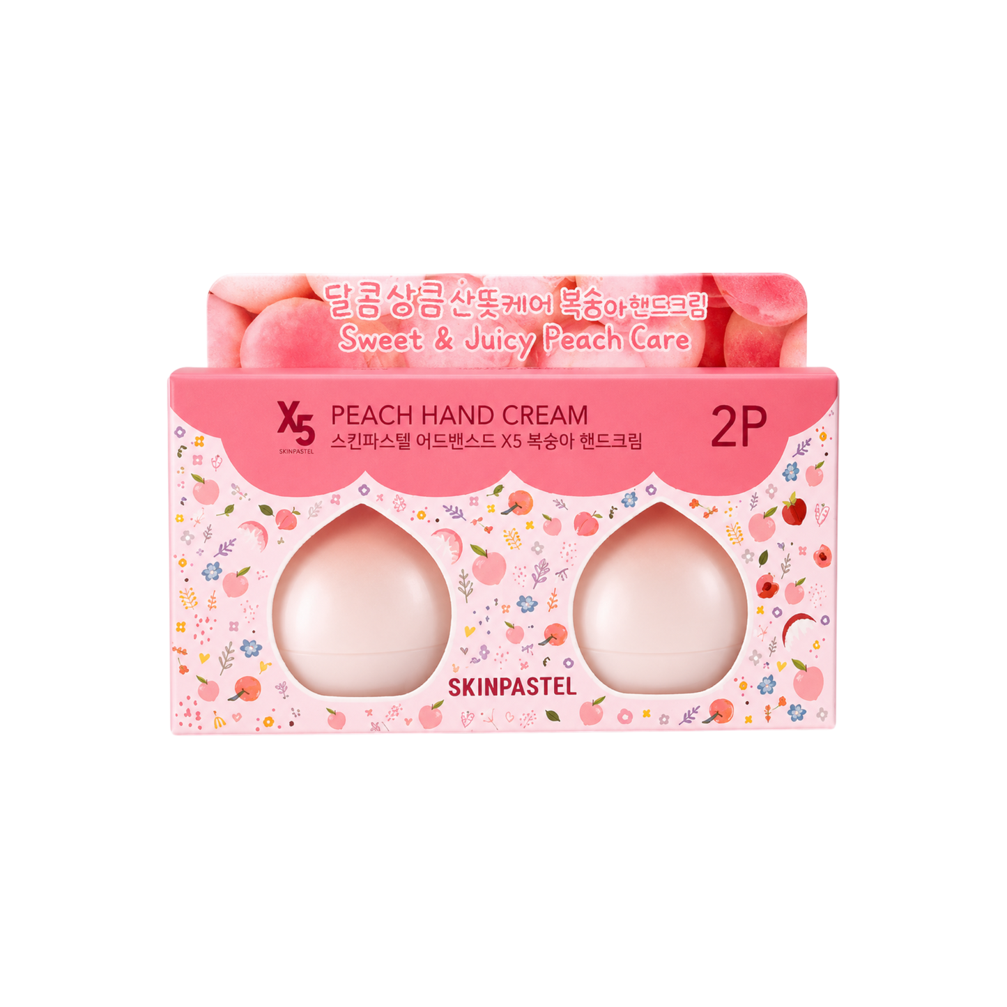 Skinpastel Peach Hand Cream Set 60ml x 2s