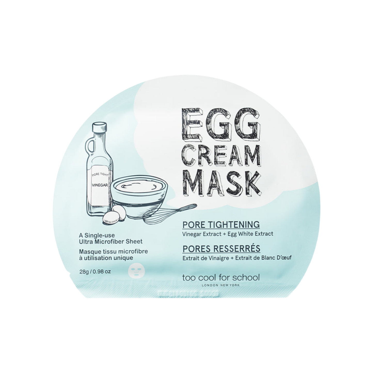 Too Cool For School Egg Cream Pore Tightening Mask 28g