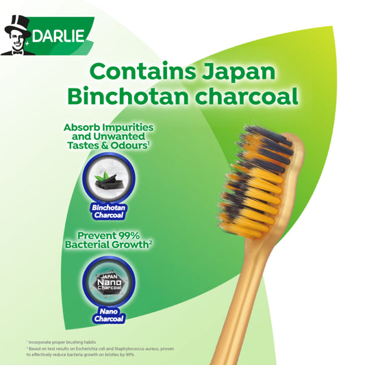 Darlie Charcoal Gold Toothbrush Value Pack 3s Darlie Charcoal Gold Toothbrush Value Pack 3s