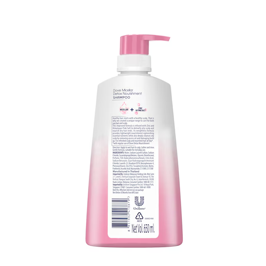Dove Micellar Detox Nourishment Shampoo 650ml