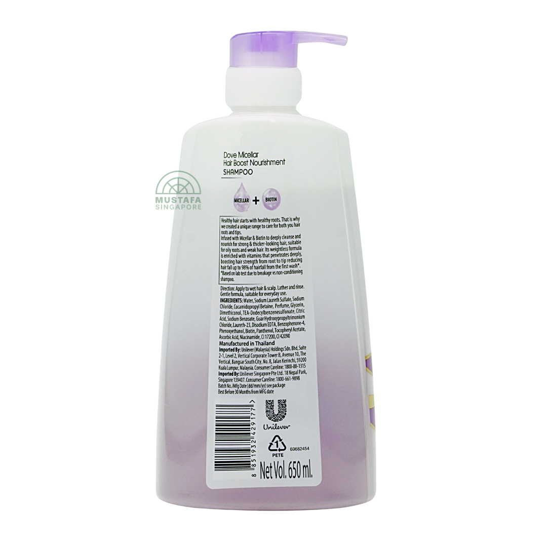Dove Micellar Shampoo Hair Boost Nourishment 650ml
